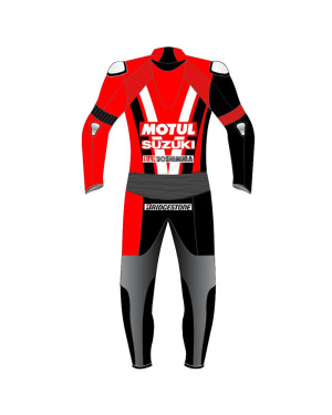 SUZUKI MOTUL SBK Race Replica Livery Motorcycle Leather Suit
