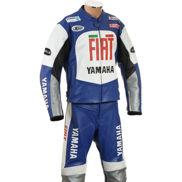 FIAT Yamaha Blue MotoGP Leather Motorcycle Suit