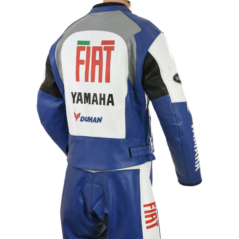 FIAT Yamaha Blue MotoGP Leather Motorcycle Suit