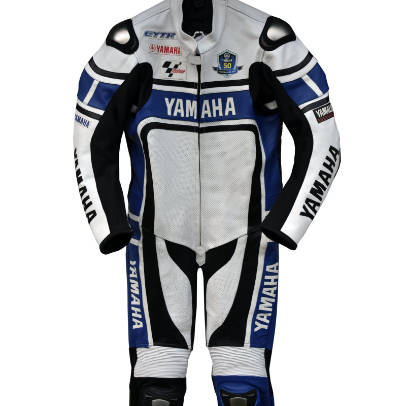 Yamaha WGP Special Anniversary Edition Blue & White One Piece Race Leathers