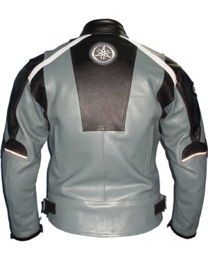 Yamaha Spike Grey Race Motorcyle Leather Suit